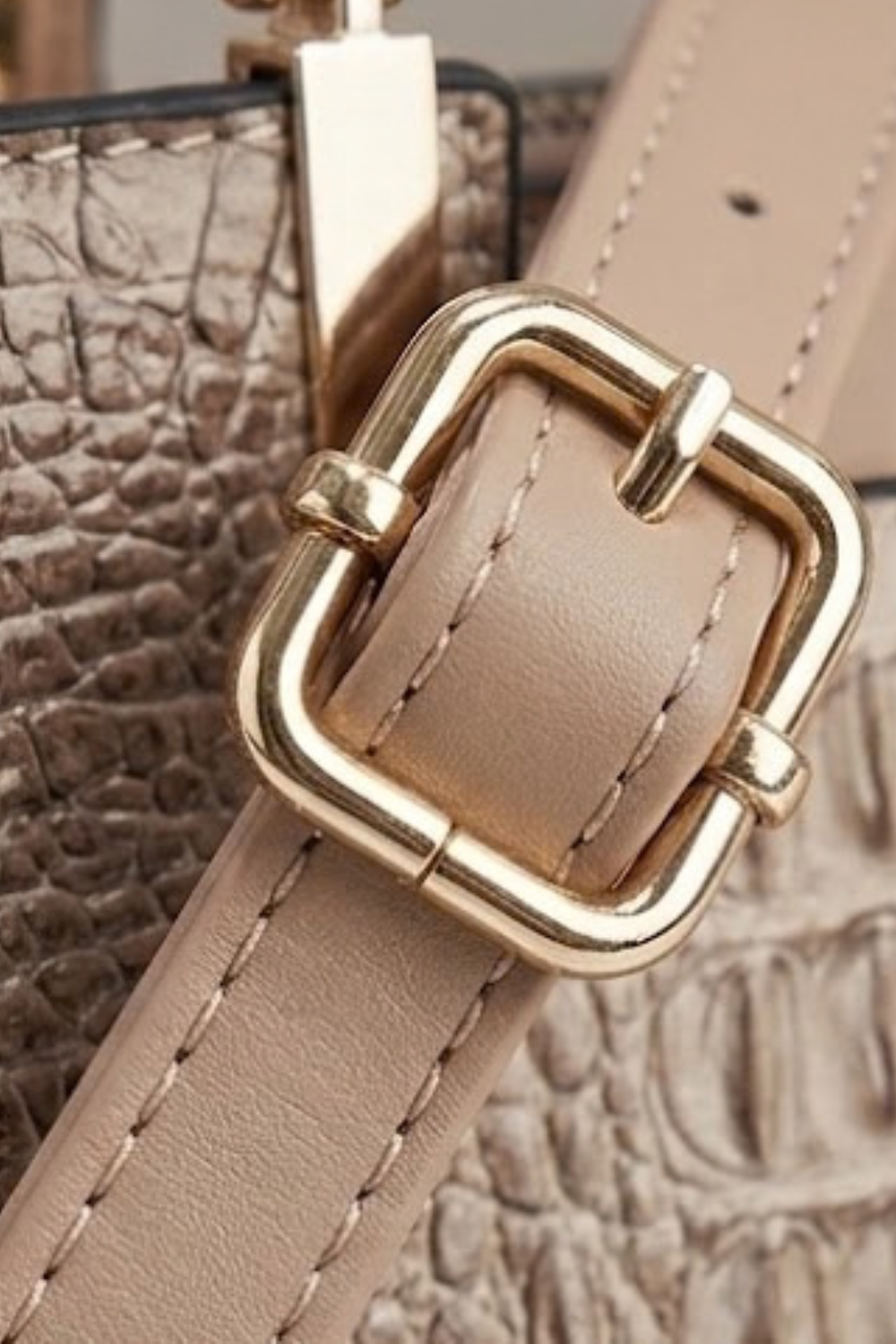 Croc Embossed Top Handle Tote Bag Women