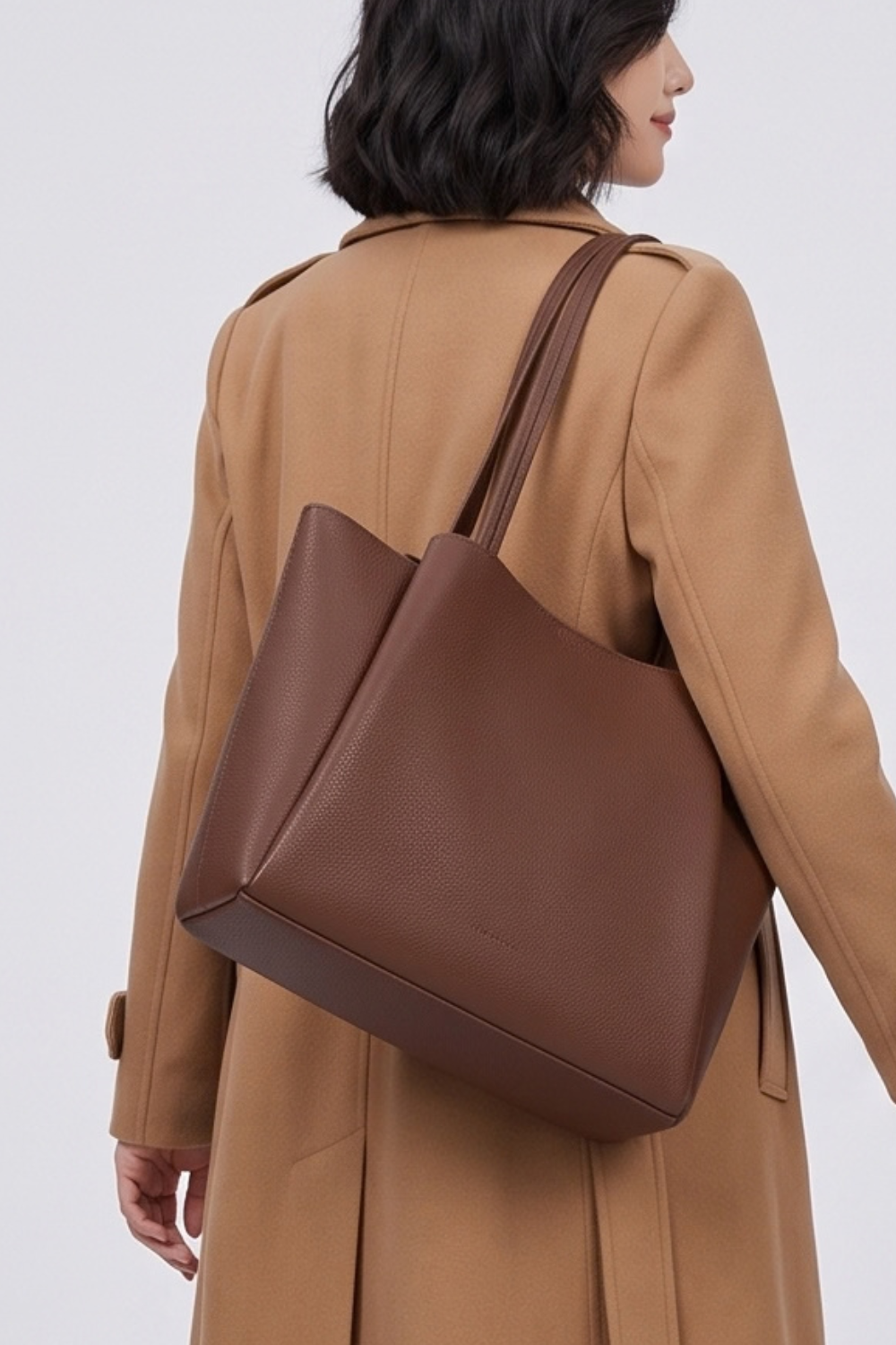 Brown Tassel Leather Tote Bag Women