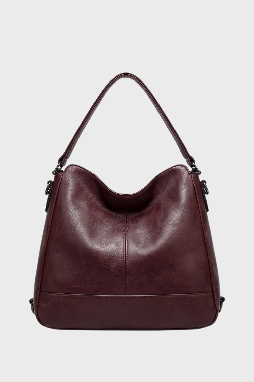 Mahogany 3 Piece Leather Hobo Bag Set Women