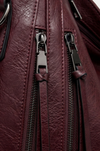 Mahogany 3 Piece Leather Hobo Bag Set Women